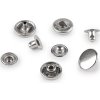 Knoflíky stiskací s pérkem Ø12 mm na středně silné látky, z nerezové oceli (Varianta 1 nikl, Balení 50 sada)