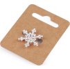 Brož / odznak štrasová vločka, anděl jablonecká bižuterie (Balení 1 ks, Varianta 1 crystal vločka)