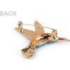 Brož s broušenými kamínky kolibřík (Balení 1 ks, Varianta 1 crystal paradise shine zlatá)