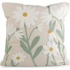 Povlak na polštář vyšívané květy 45x45 cm (Balení 2 ks, Varianta 1 režná světlá)