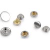 Knoflíky stiskací s kroužkem Ø15 mm na silné látky, nerezové (Varianta 1 nikl, Balení 50 sada)