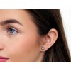 Náušnice z nerezové oceli s broušeným kamínkem (Balení 1 pár, Varianta 1 crystal)