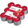 Svíčky Bolsius Tealight True Scents, čajové, vonné, granátové jablko, bal. 18 ks