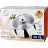 Hrnec MagicHome Chloe, 26 cm, 10 lit., se skleněnou poklicí, nerez
