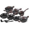 Sada nádobí MagicHome Black Marble Line, 13 dílná