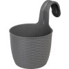 Závěsný květináč Strend Pro, PP, 26x18x24,5 cm, barva šedá
