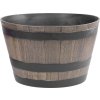 Kvetináč Strend Pro, Woodeff, 52x32 cm, šedý, efekt dreva, barel