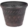 Kvetináč Strend Pro, 29x23 cm, tmavý hnedý, vzor ratan