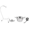 Servírovacia sada MagicHome, 800 ml, nerez, mini kotlík so stojanom a naberačkou