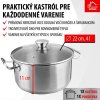 Kastrol MagicHome Chloe, hrnec, 22 cm, 4 lit., se skleněnou poklicí, nerez