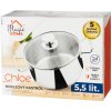 Kastrol MagicHome Chloe, hrnec, 24 cm, 5,5 lit., se skleněnou poklicí, nerez