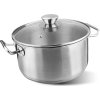 Kastrol MagicHome Chloe, hrnec, 24 cm, 5,5 lit., se skleněnou poklicí, nerez