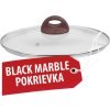 Pokrievka MagicHome Black Marble Line, sklenená, 28 cm