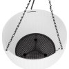 Kvetináč Strend Pro Modern, visiaci, závesný, biely, 26x16cm, s retiazkou a vešiakom