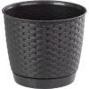 květináč RATOLLA ROUND 19 v.16,5cm,2,8l,HN tm. (440U) s miskou