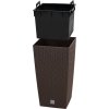 Květináč RATO SQUARE s vkladem 32,5 cm - barva: umbra