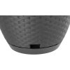 Kvetináč RATOLLA Round W 240, visiaci, hnedý, s podložkou, závesný, s vešiakom