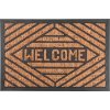 Rohožka MagicHome RBP 193, pred dvere, Welcome 3, 40x60 cm, guma/panama