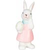 Dekorace MagicHome, Zaječice s vajíčkem, velikonoční, 4,7x6x12,7 cm