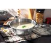 Hrnec Wok MagicHome Chloe, 26 cm, 5 lit., se skleněnou poklicí, nerez