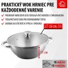 Hrnec Wok MagicHome Chloe, 26 cm, 5 lit., se skleněnou poklicí, nerez