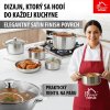 Hrnec Wok MagicHome Chloe, 26 cm, 5 lit., se skleněnou poklicí, nerez