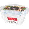 Dóza MagicHome Lunchbox set YH416, obdélníková, sada 3 ks, 700 ml, 172x115x71 mm