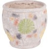 Dekorace MagicHome, Květináč s mozaikou, světlý, keramika, 27,5x27,5x25 cm