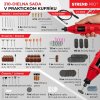 Brúska Strend Pro, mini, priama, vŕtanie a brúsenie, 130 W, s príslušenstvom, 210ks