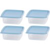 Dóza MagicHome Lunchbox set YH54, sada 4 ks, 600 ml, 143x143x58 mm, štvorcová, Clip