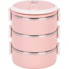 Obedár MagicHome LB933, 3 dielny, 3x 1500 ml, ružový, 20x15x6,2 cm