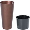 Květináč TUBUS SLIM CORTEN s vkladem 40 cm - barva: patinující ocel
