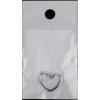 Přívěsek a komponent k výrobě šperků z nerezové oceli srdce 18x16 mm (Balení 1 ks, Varianta platina)