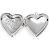 Madailonek rozevírací srdce zdobené Ø29 mm z nerezové oceli (Balení 1 ks, Varianta 1 platina oboustranný)