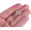 Brož s broušenými kamínky vločka (Balení 1 ks, Varianta crystal stříbrná)