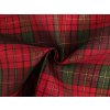 Vánoční dekorační metráž káro s lurexem (Balení 1 m, Varianta 1 (125g/m²) červená zelená)