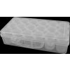 Plastový box / zásobník 18 šroubovacích dóziček (Varianta transparent, Balení 1 ks)