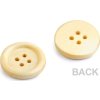 Dřevěný knoflík čtyřdírkový velikost 32" (Balení 10 ks, Varianta 1 přírodní sv.)
