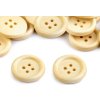 Dřevěný knoflík čtyřdírkový velikost 32" (Balení 10 ks, Varianta 1 přírodní sv.)