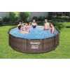 Bazén Bestway Steel Pro MAX, 56709, vzor ratan, kartušová filtrace, žebřík, 366x100 cm