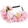 Čelenka do vlasů s květy (Balení 1 ks, Varianta 1 pudrová)