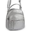 Dámský batoh / kabelka 2v1 21x24 cm (Balení 1 ks, Varianta 1 stříbrná)