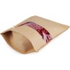 Papírový sáček s průhledem, velký (Balení 10 ks, Varianta 2 přírodní)