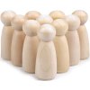 Dřevěná figurka k dotvoření 22x53 mm (Balení 10 ks, Varianta přírodní sv.)