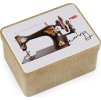 Plechová krabička na šití (Balení 1 ks, Varianta 4 béžová tm. šicí stroj)