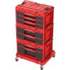 Box QBRICK® System ONE Workshop Red - Cart, 3x Toolbox, 4 dílná sada boxů na nářadí