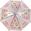 Dětský průhledný vystřelovací deštník kočka (Balení 1 ks, Varianta 1 růžová sv.)