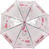 Dětský průhledný vystřelovací deštník kočka (Balení 1 ks, Varianta 1 růžová sv.)