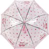 Dětský průhledný vystřelovací deštník kočka (Balení 1 ks, Varianta 1 růžová sv.)