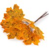 Umělé listy na drátku 10 ks (Balení 1 svaz., Varianta 1 oranžovožlutá)